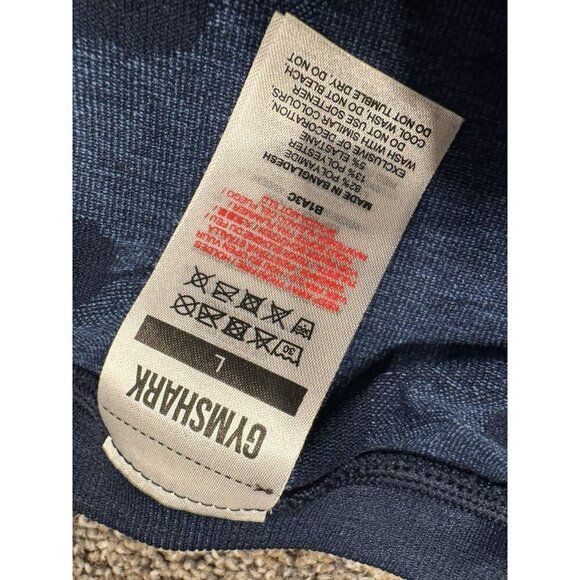 Gym Shark Adapt Camo Seamless Long Sleeve Crop Blue Large EUC - Picture 4 of 5